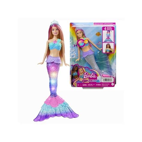 BARBIE DREAMTOPIA MALIBU LALKA SYRENKA MIGOCZĄCE ŚWIATEŁKA HDJ36 MATTEL