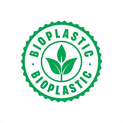 Bioplastic Stamp Biodegradable Stamp Compostable Vector