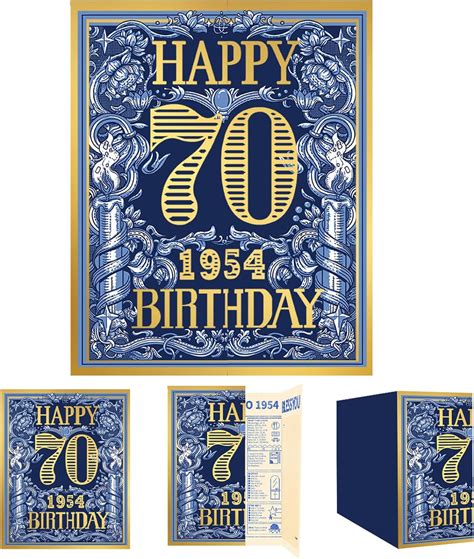 Gcardist 2024 70th Birthday Greeting Card 70 Year Old Birthday T Cardmemory