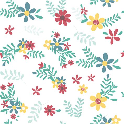 colourful spring flower pattern seamless 370290 Vector Art at Vecteezy