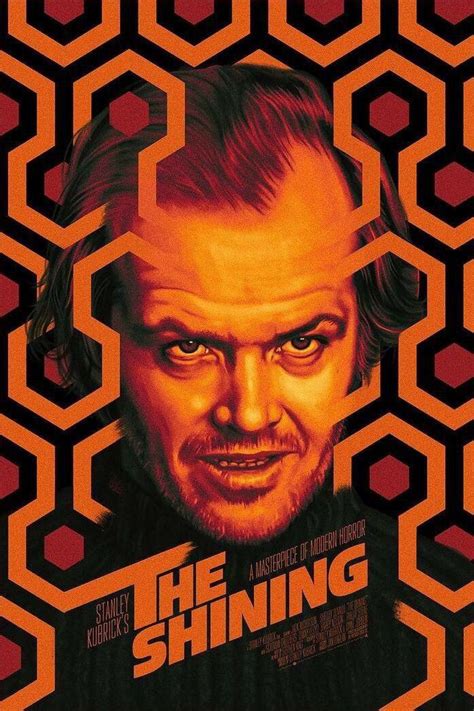 The Shining Movie Poster With An Evil Looking Man