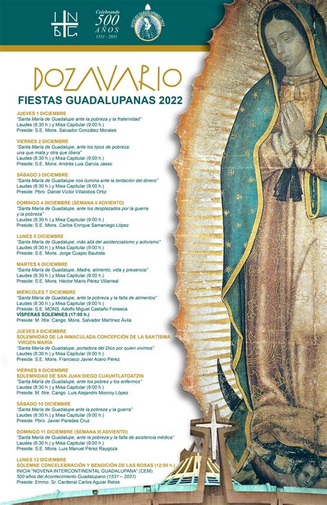 Festejos Virgendeguadalupe Org Mx Festejos Guadalupanos 2022