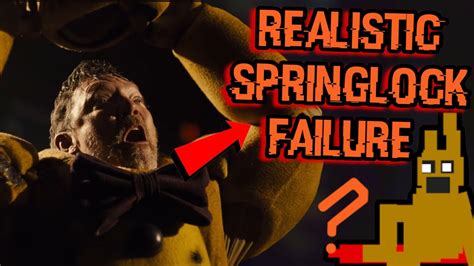 How The FNaF Movie Springlock Failure Is Realistic YouTube