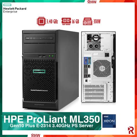 HPE ProLiant ML350 Gen104210R 1P 16GB RP408i A 8SFF 1x800W RPS