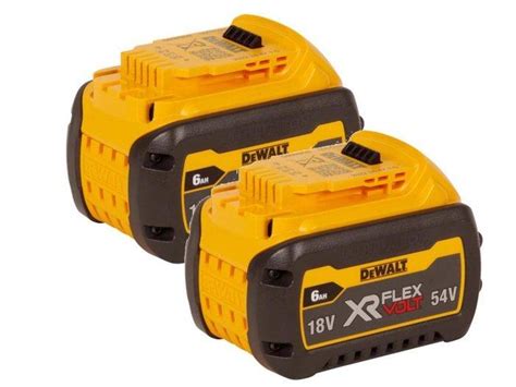 DEWALT DCB546 18V 54V XR FLEXVOLT 6 0AH LI ION BATTERY PACK OF 2