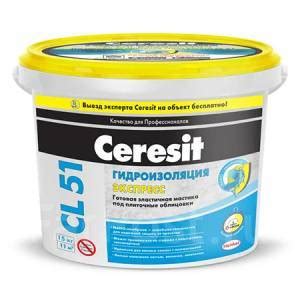 Мастика гидроизоляция Ceresit CL51 15кг(без запаха), под заказ. Цена: 6 ...