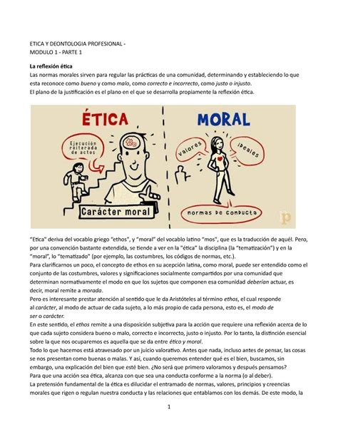 Etica Y Deontologia Profesional Parcial Etica Y Deontologia