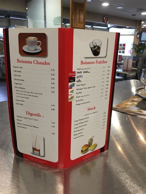 Menu Au Caf De La Gare Pontault Combault