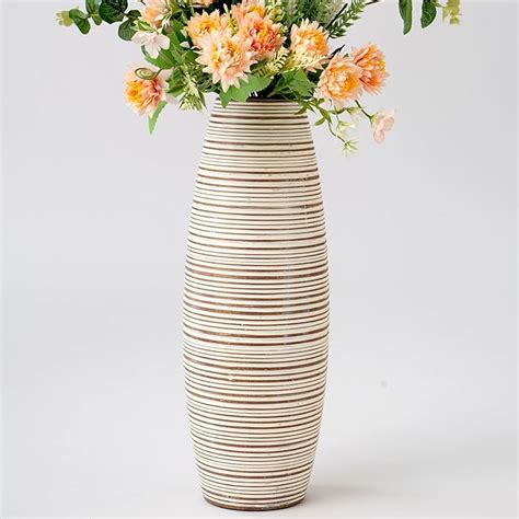 Amazon De Leewadee Moderne Blumenvase Bodenvase F R Pampasgras Als