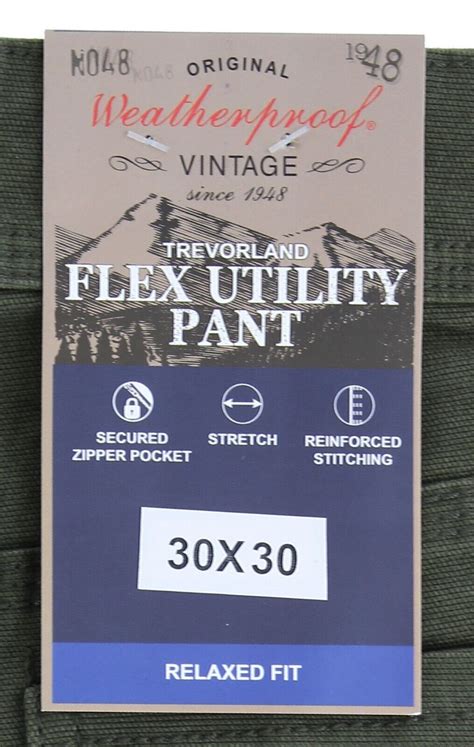 Weatherproof Vintage Flex Utility Pants Mens Relaxed Fit Stretch 5