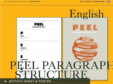 Peel Paragraph Structure Activity Classroom Poster A Pdf Easily