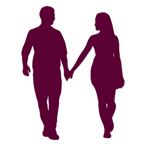 Pareja Caminando Tomados De La Mano Silueta Pareja Descargar PNG SVG