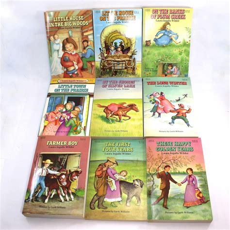 Complete Set Laura Ingalls Wilder Book Collection Blue Covers 1971 Edition Garth Williams