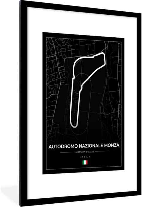 Fotolijst incl Poster Racing F1 Circuit Italië Autodromo