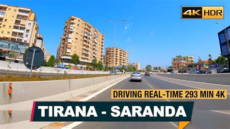 TIRANE SARANDE DRIVING REAL TIME FROM TIRANA TO SARANDA4K 293