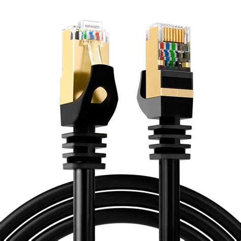 Cabo De Rede Patch Cord Cat E Ftp Blindado Gigabit M Preto