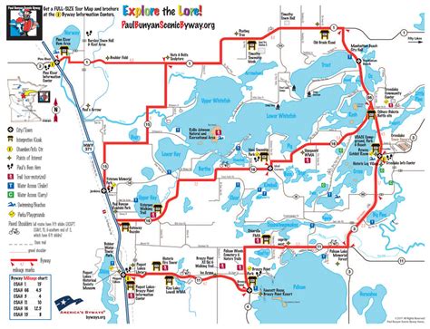 Tour Map For Paul Bunyan Scenic Byway Paul Bunyan Scenic Byway