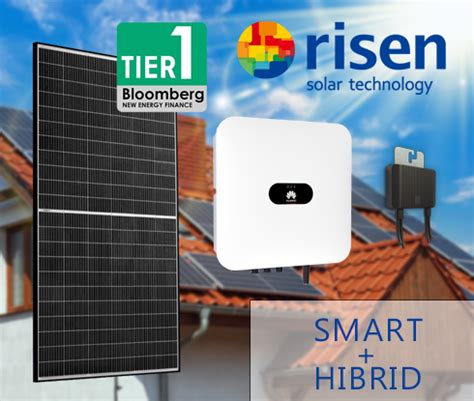 12 kWp teljesítményű 3fázisú Risen napelemes rendszer Huawei HIBRID