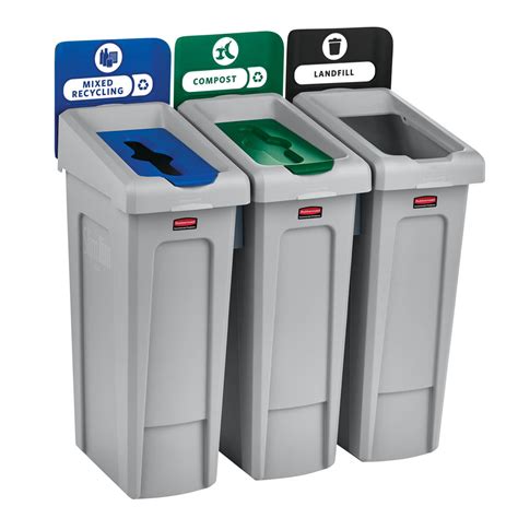 Rubbermaid 2007918 69 Gal Multiple Material Recycle Bin Indoor