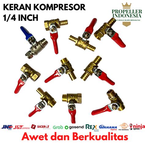 Jual Kran Angin Kompresor Kuningan 1 4Inch Stop Keran Kompresor