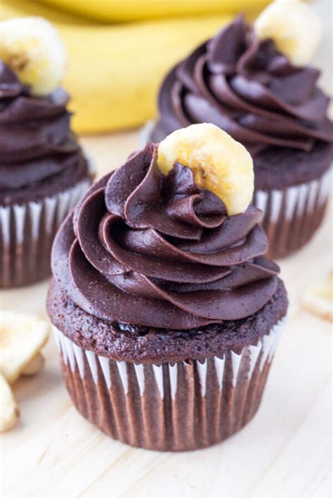 Double Chocolate Banana Cupcakes Just So Tasty