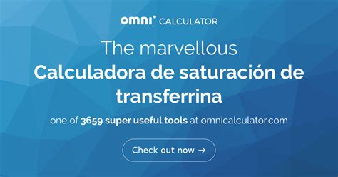 Calculadora de saturación de transferrina