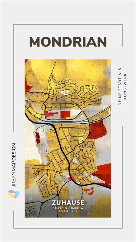 Stadtplan Zuhause Im Stil Mondrian Playbill