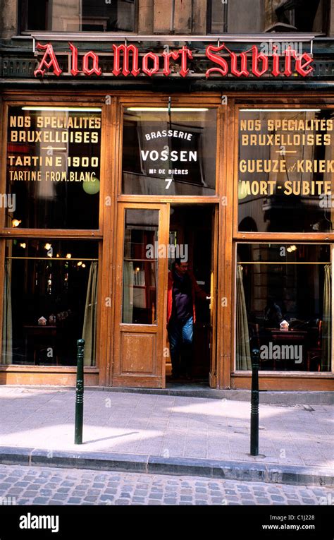 Belgium Brussels The Famous Cafe Restaurant A La Mort Subite In The