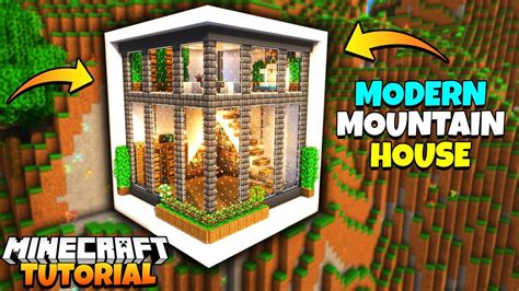 Minecraft Modern Mountain House How To Build Simple Tutorial Youtube