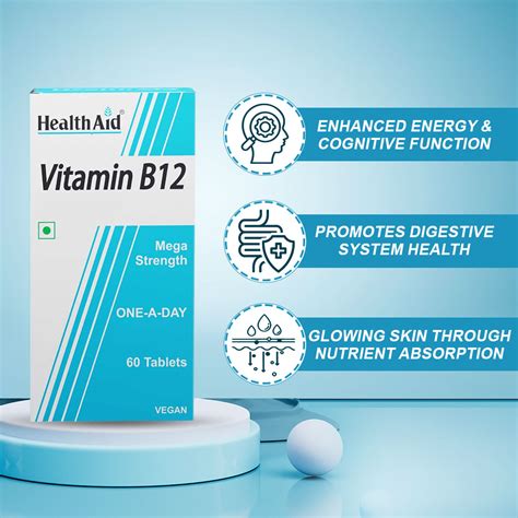 Healthaid Vitamin B12 Tablets 1000mcg Mega Strength 60 Tablets