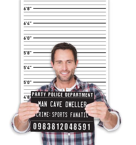 Funny Mugshot Sign Photobooth Selfie Props for Birthday Parties ...