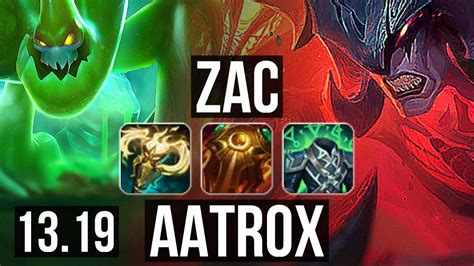 Zac Vs Aatrox Top Games Legendary K Mastery Kr