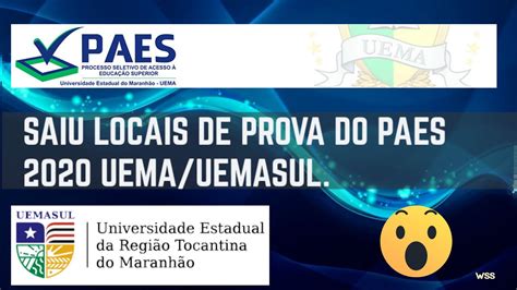 Como Consultar Os Locais De Prova Do Paes Uema Uemasul Youtube