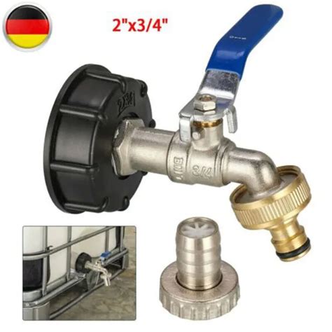 Ibc Adapter Mit Auslaufhahn Regenwasser F R L Container Tank