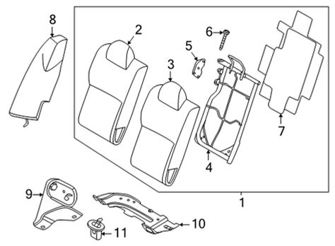 Rear Seat Components Nissan Versa