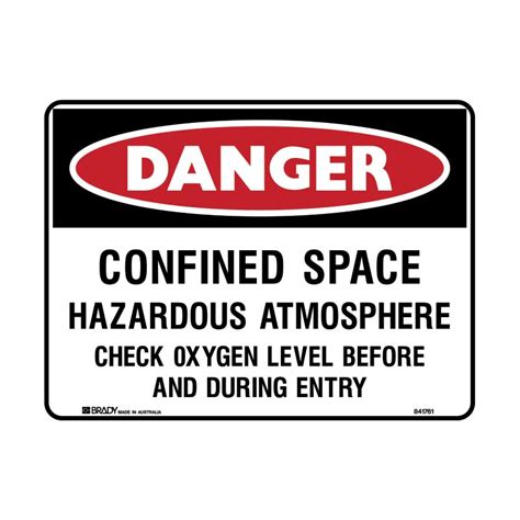 Danger Sign Confined Space Hazardous Atmosphere