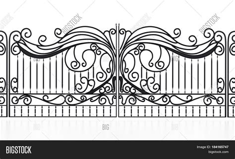 Wrought Iron Gate Image And Photo Free Trial Bigstock