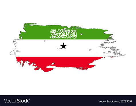 Grunge Brush Stroke With Somaliland National Flag Vector Image