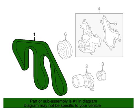 A Oem New Serpentine Drive Fan Belt Toyota Land