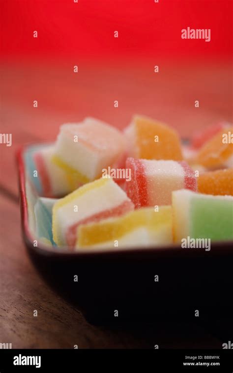 Still Life Of Candies In Dish Stock Photo Alamy