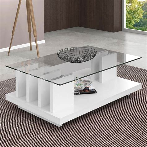 Mesa De Centro Para Sala Estar Ou Recepção Branco Dj Móveis R 340