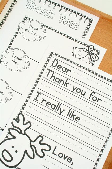 Free Printable Christmas Thank You Notes for Kids