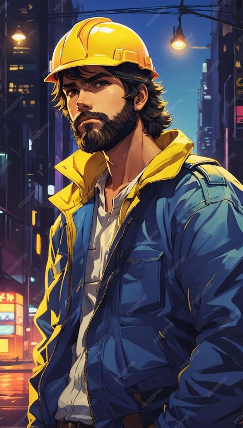 Premium Ai Image Male Mechanic Anime Character Illustration