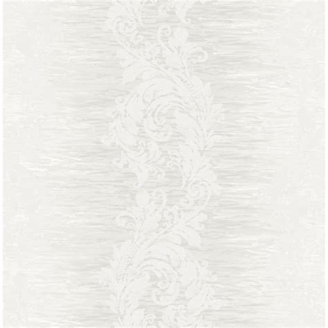 Seabrook Designs Audley Scroll Stripe Unpasted Wallpaper Bed Bath