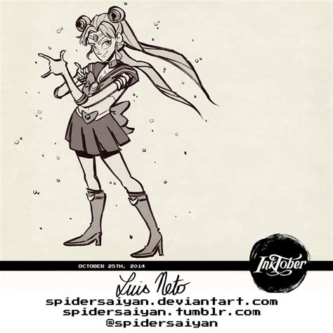 Inktober Oct 25th 2014 Sailor Moon By Spidersaiyan On Deviantart