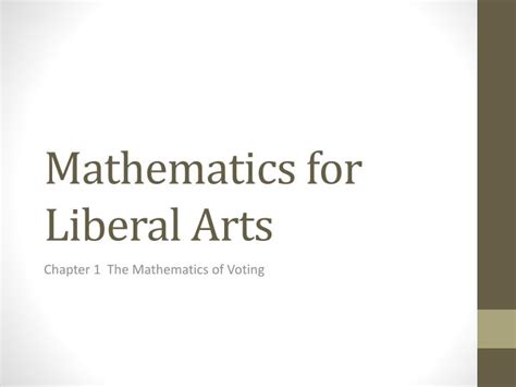 Ppt Mathematics For Liberal Arts Powerpoint Presentation Free