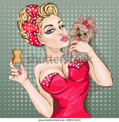 Pop Art Sexy Woman Portrait Pin Up Stock Vector Royalty Free