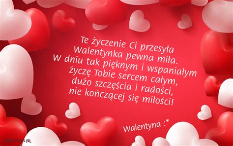 Walentynki Milosc 1475 Serduszka Zyczenia Walentynkowe Kartka Te