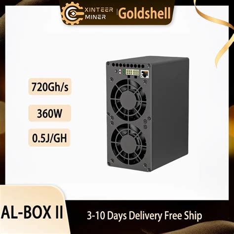 New Goldshell AL BOX II 720Gh S 360W ALPH Miner Blake3 Algorithm