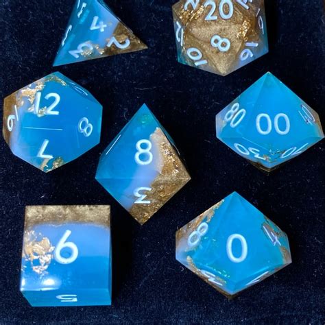 Riptide Ocean Dice Beach Dice Dice Water Dice Handmade Resin Sharp
